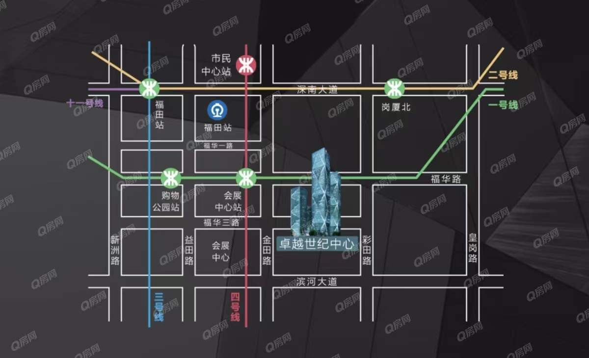 卓越世紀中心，皇崗商務中心-均價230元/平